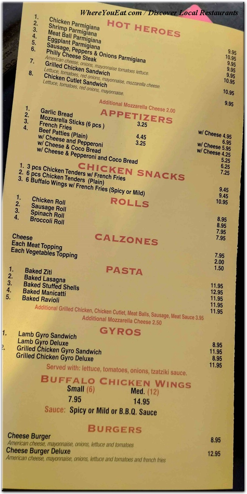 menu image