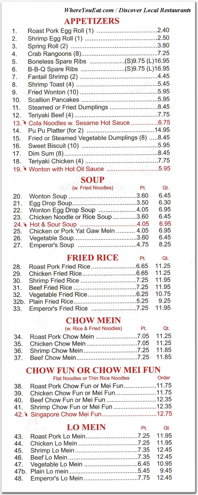 menu image