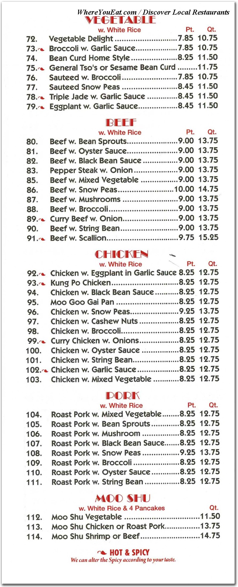 menu image