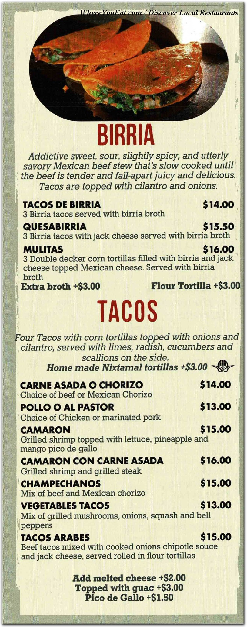 menu image