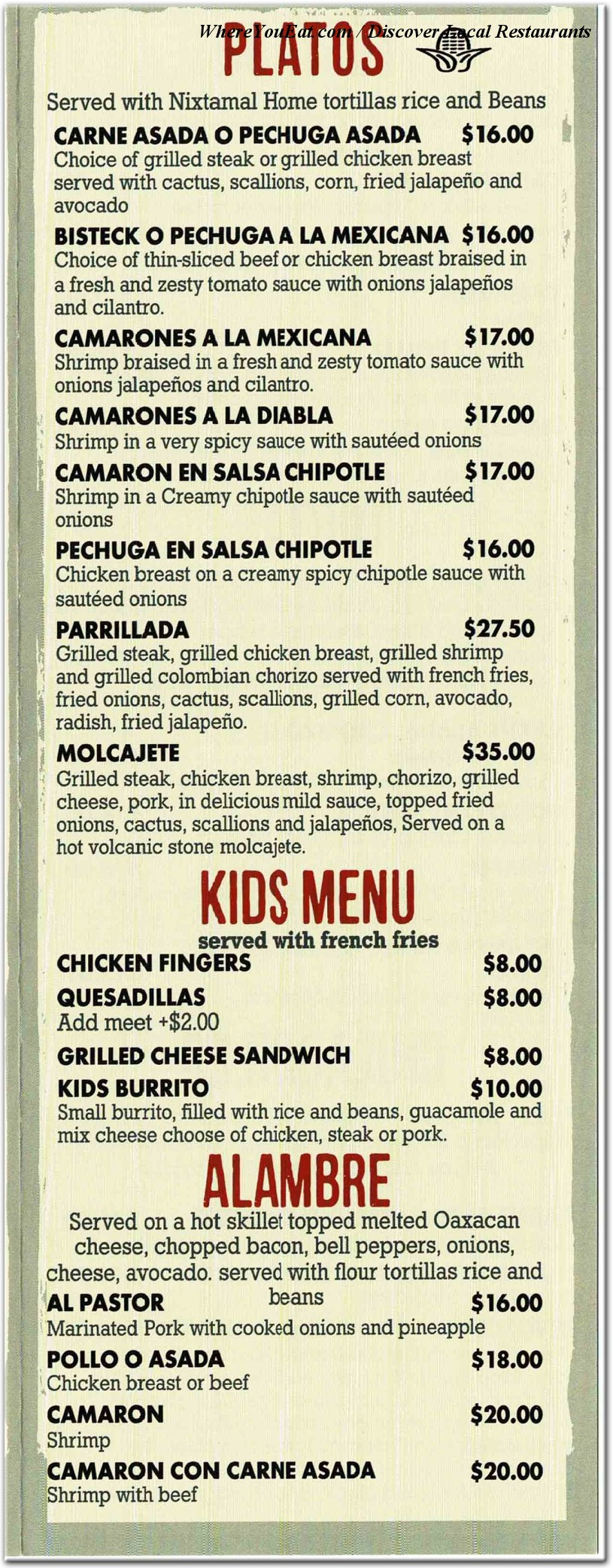 menu image