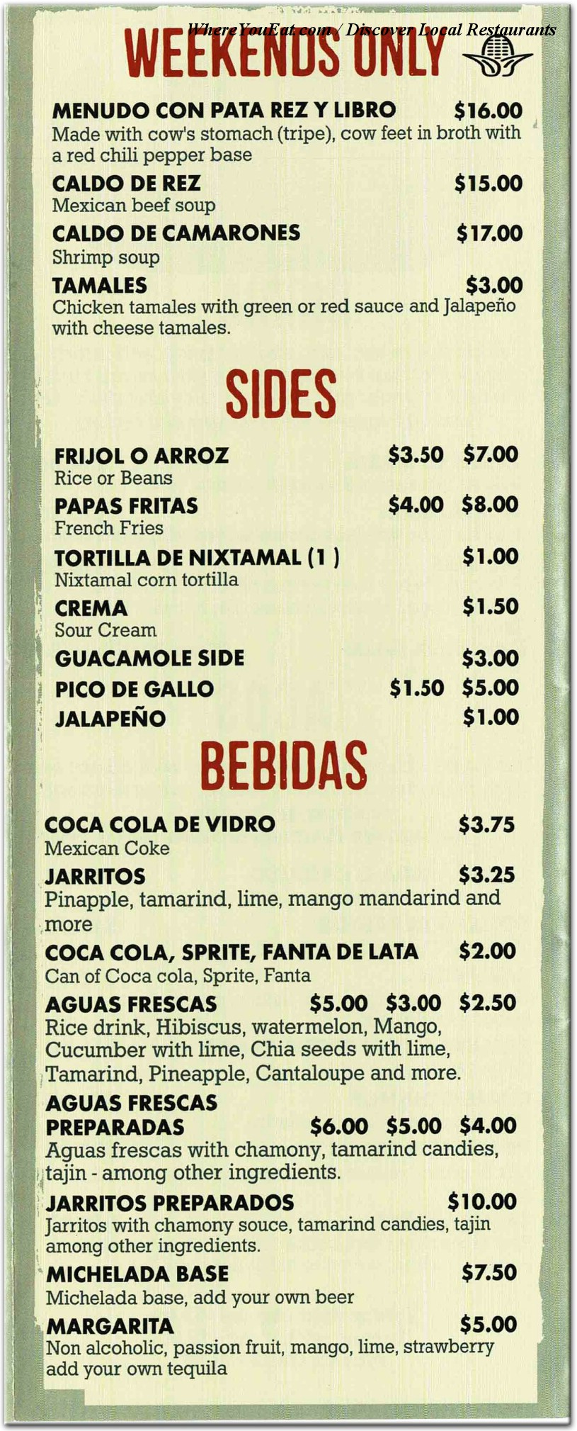 menu image