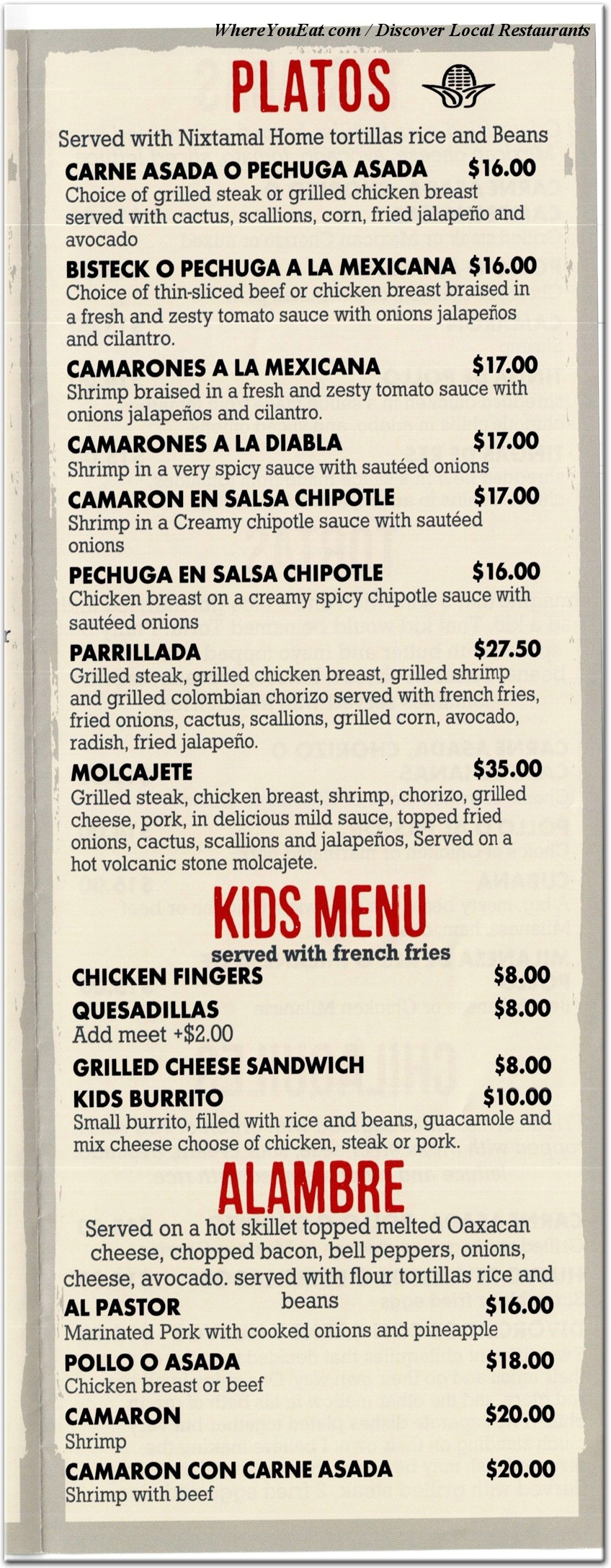 menu image