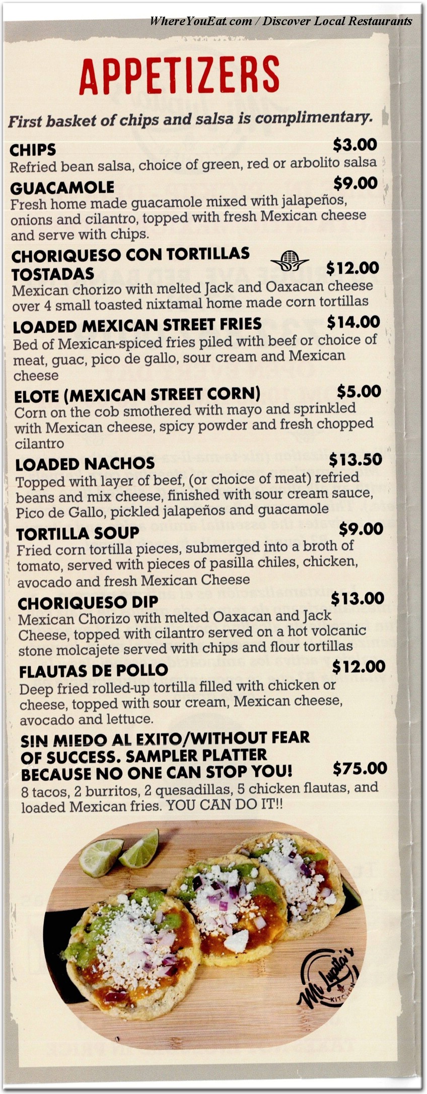 menu image