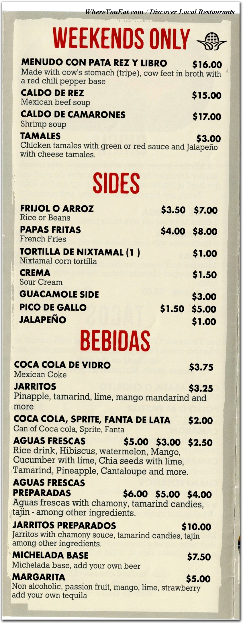 menu image