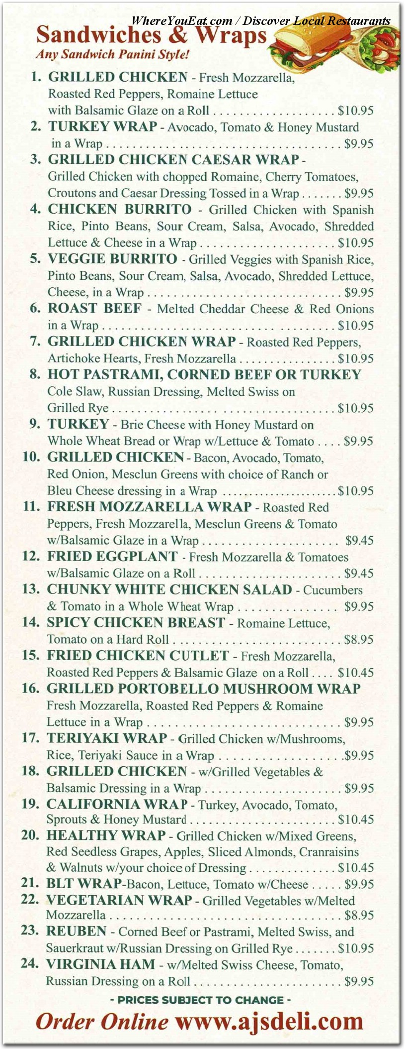 menu image