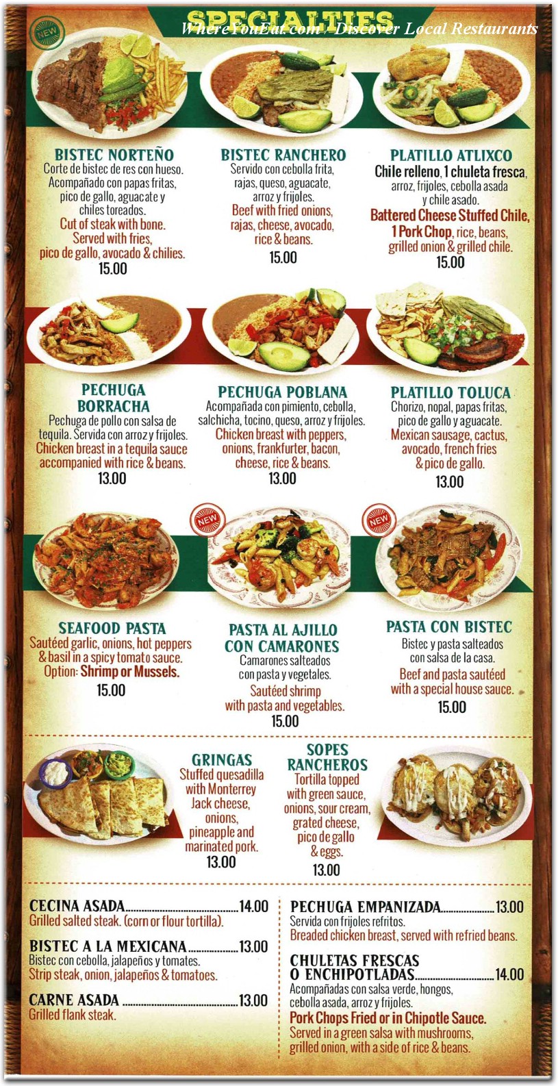 menu image