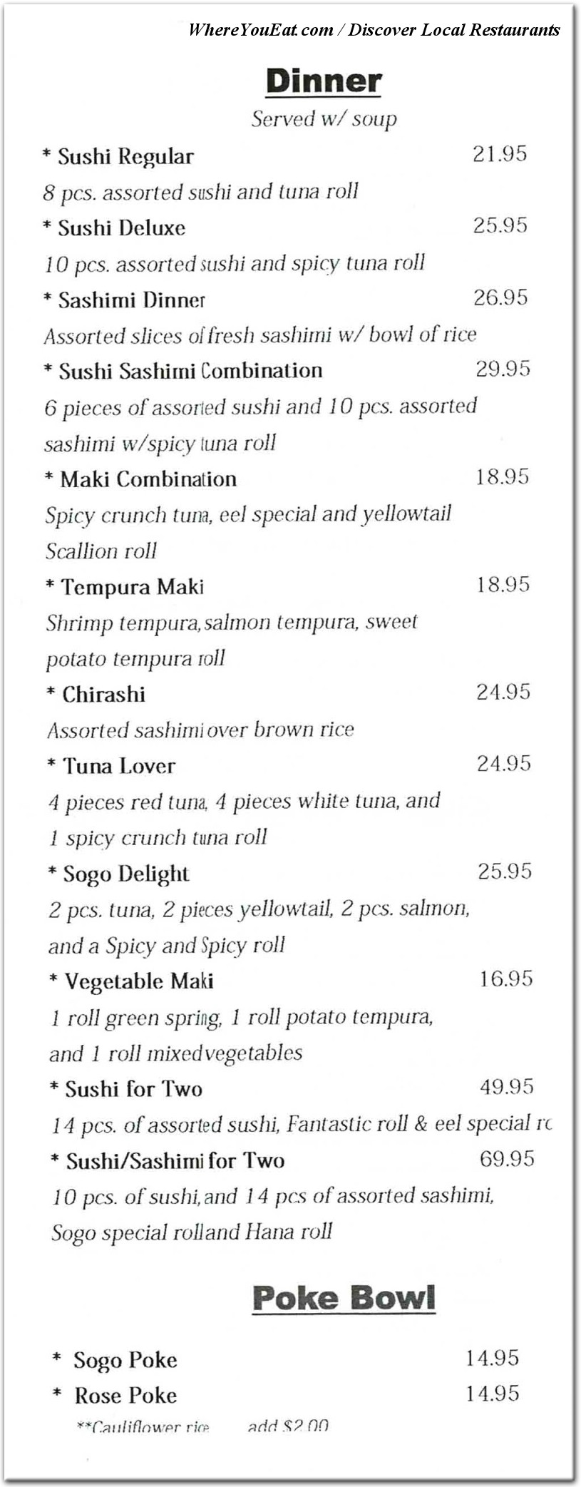 menu image