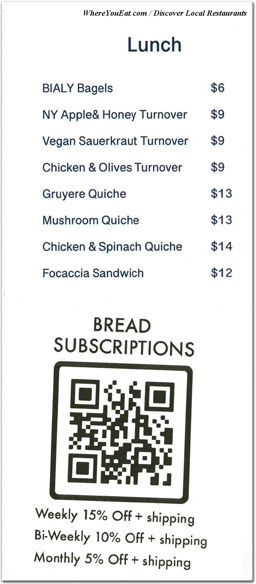 menu image