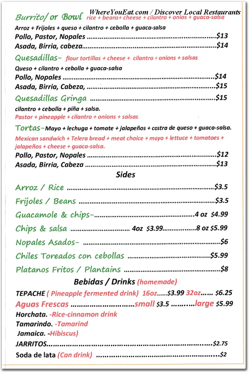 menu image