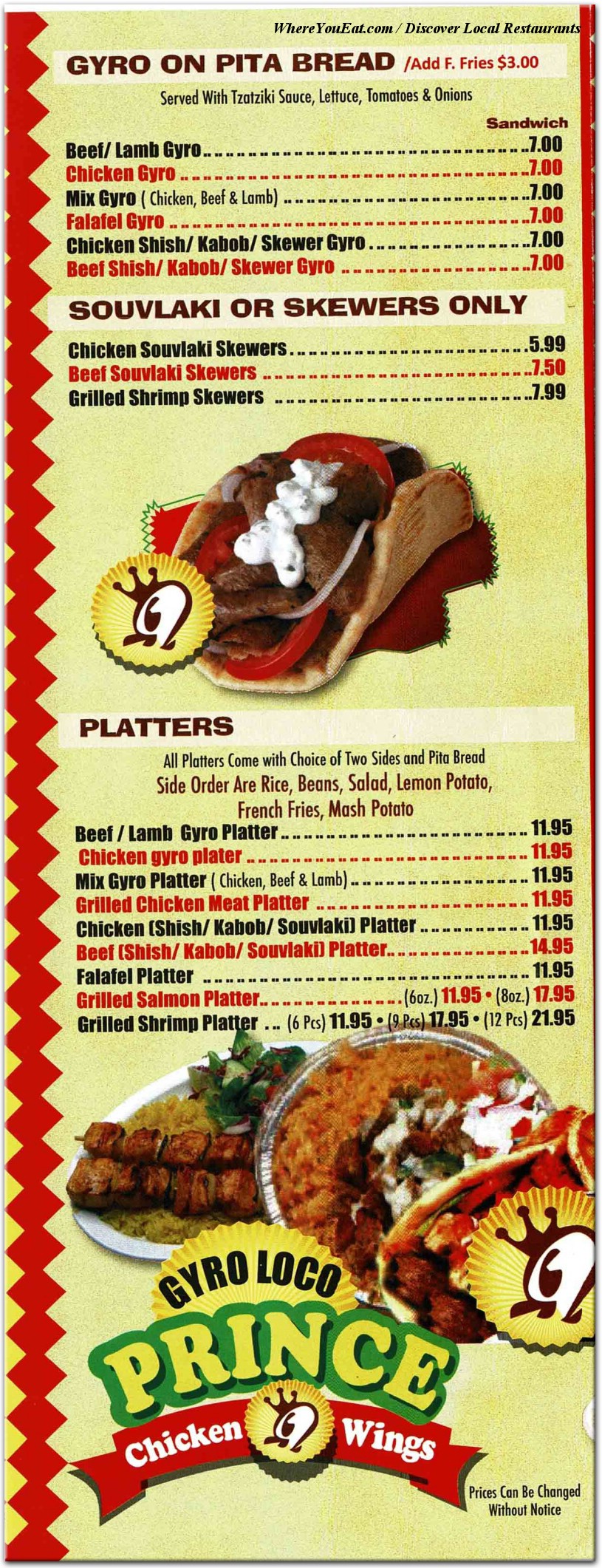 menu image