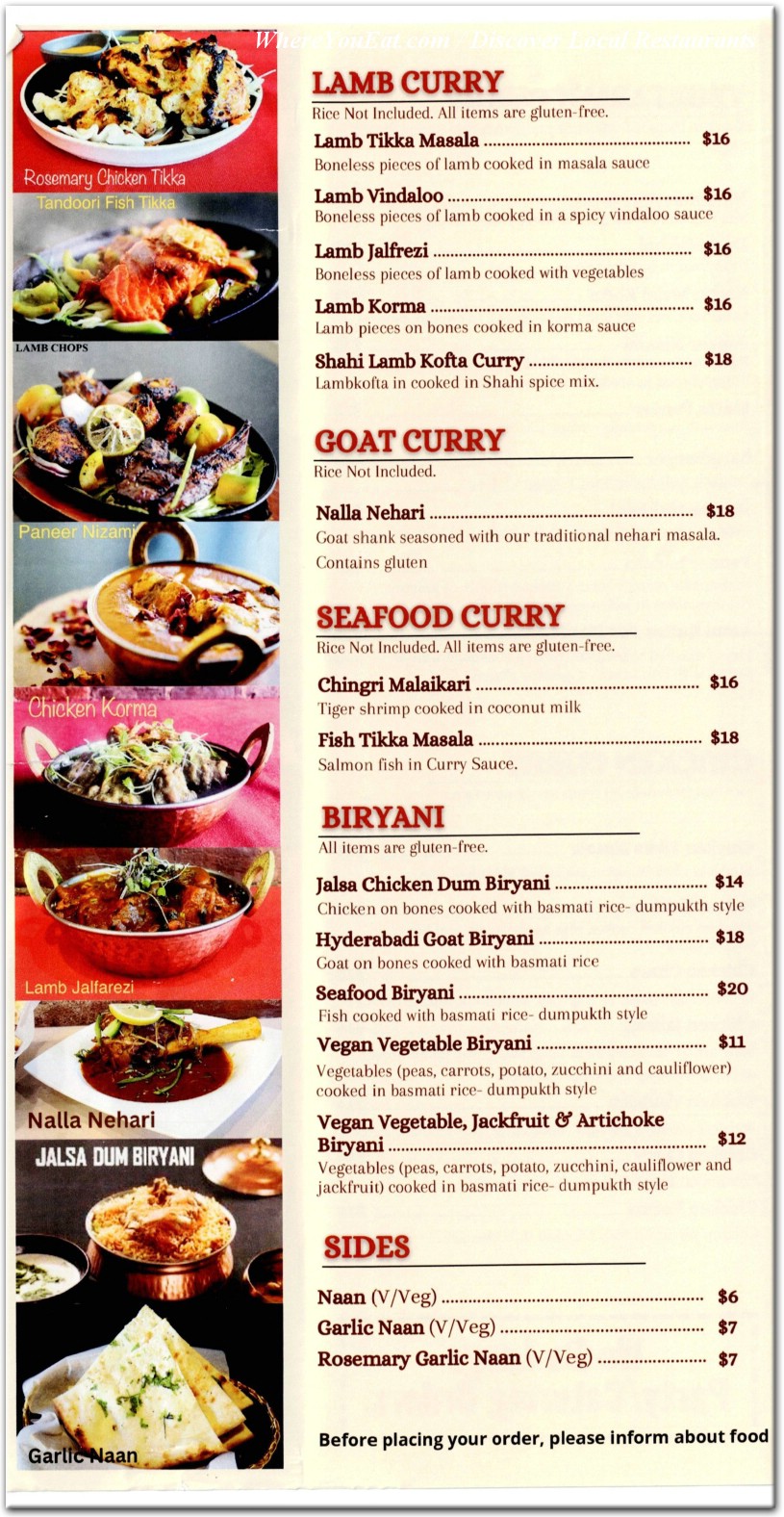 menu image