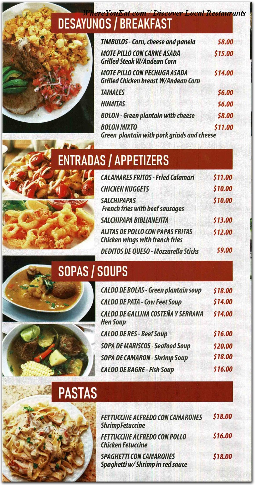 menu image