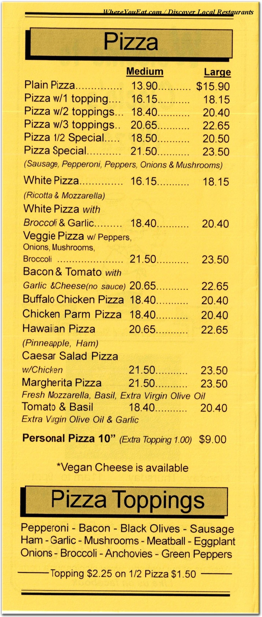 menu image