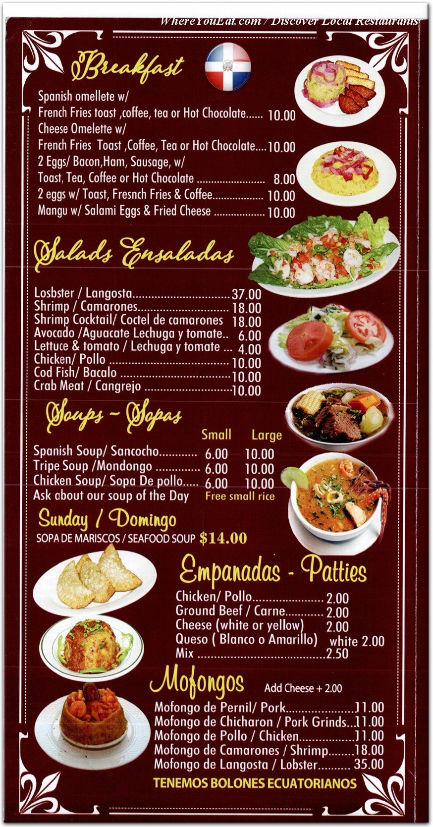menu image
