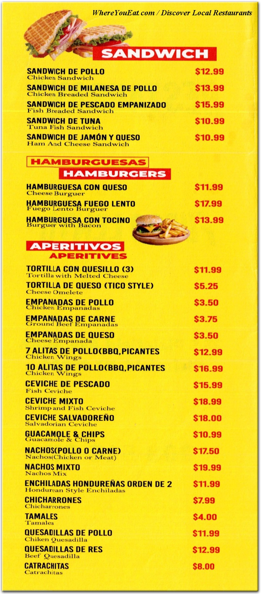 menu image