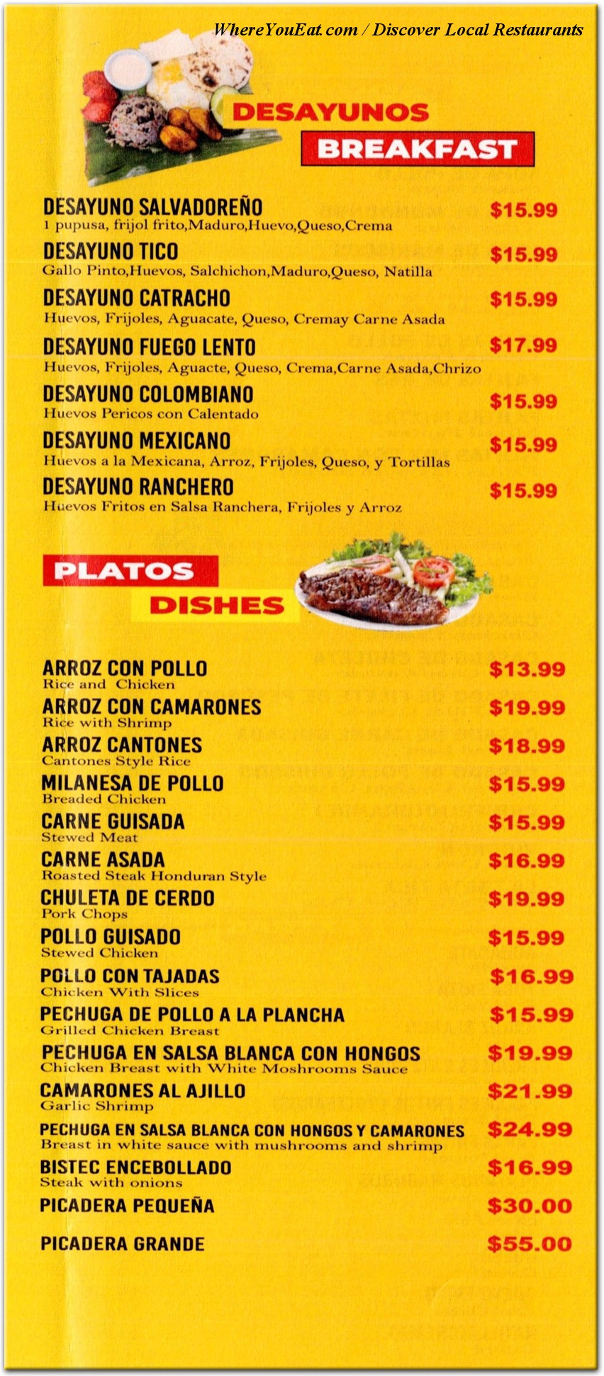 menu image
