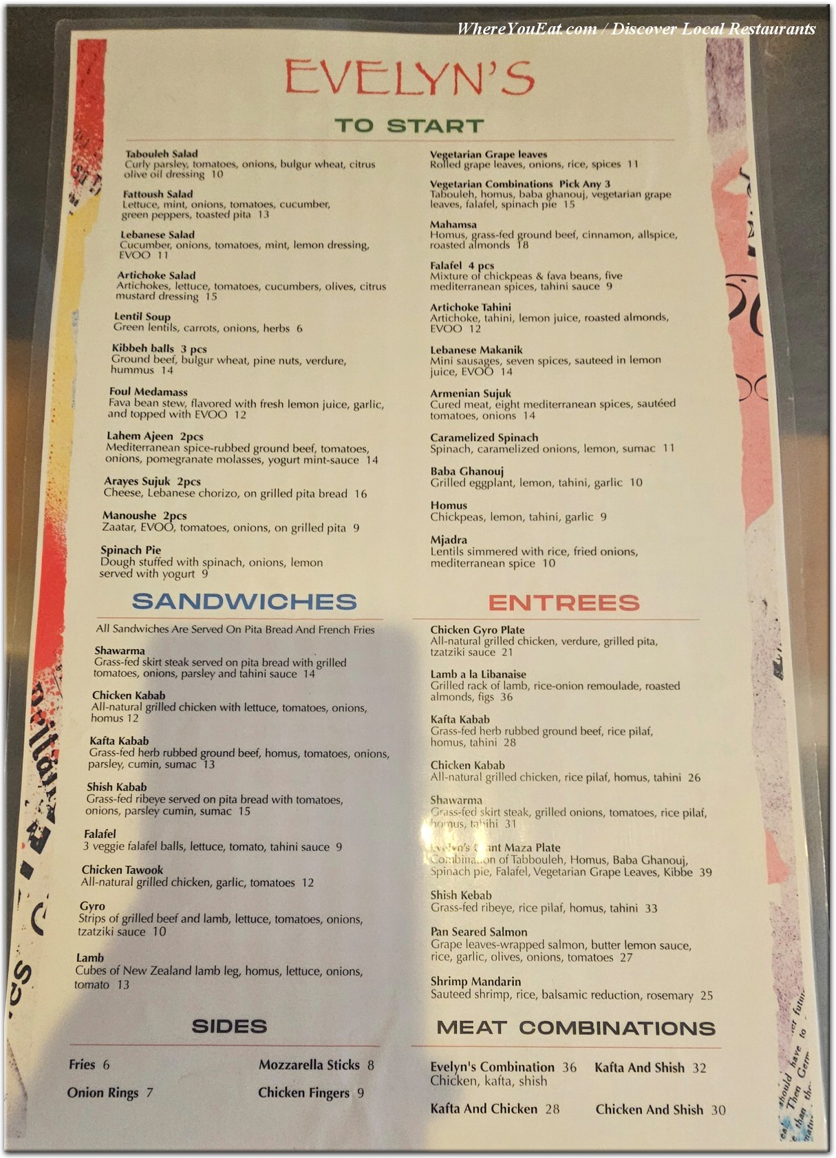 menu image