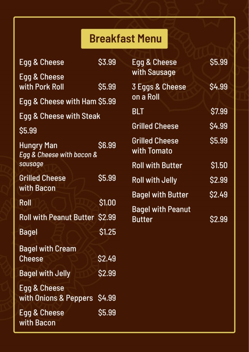 menu image