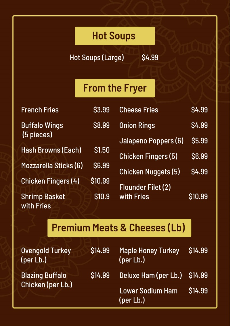 menu image