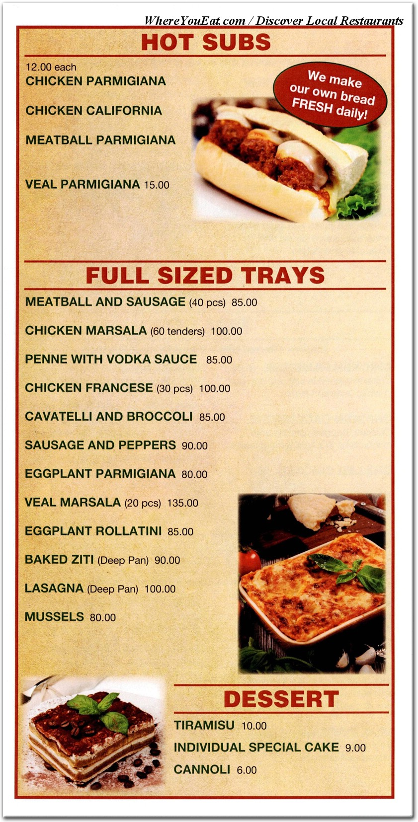menu image