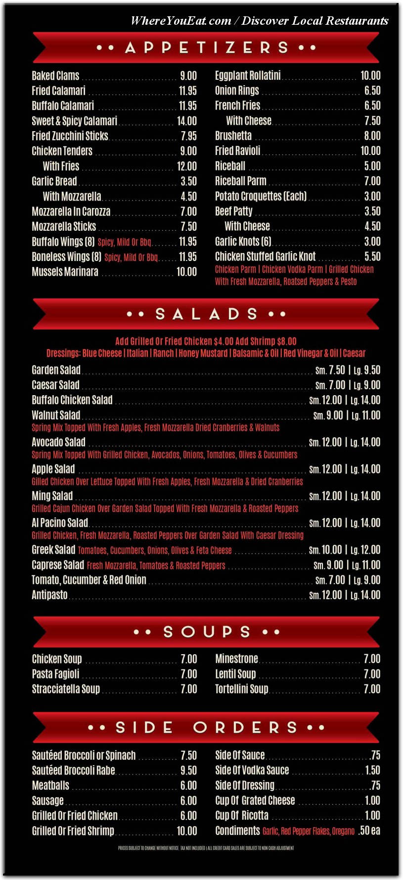 menu image