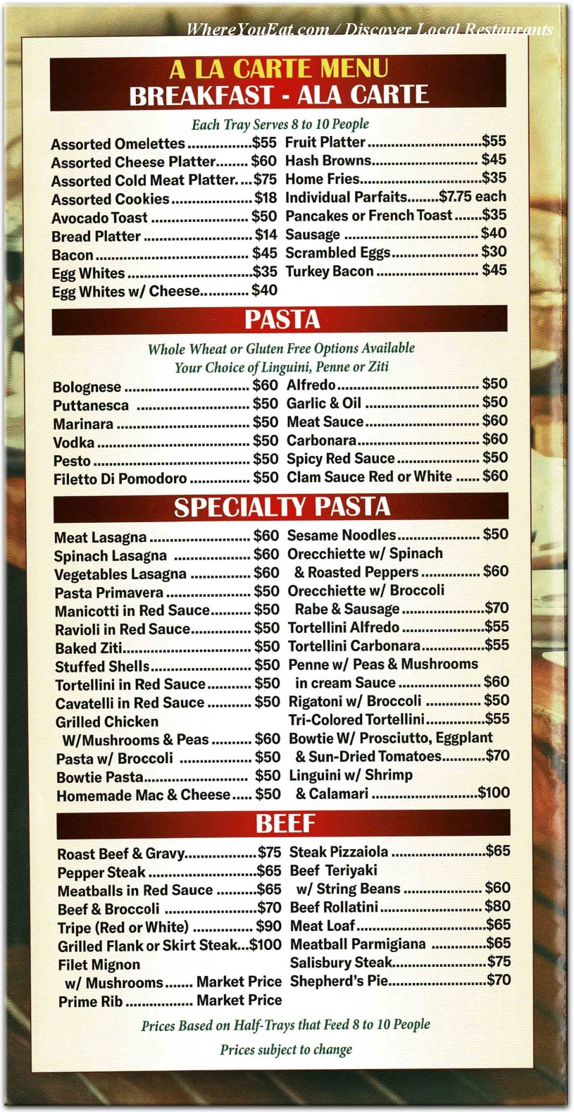 menu image