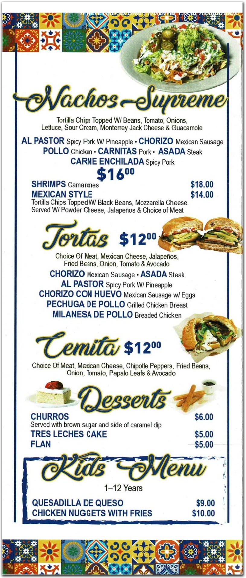 menu image