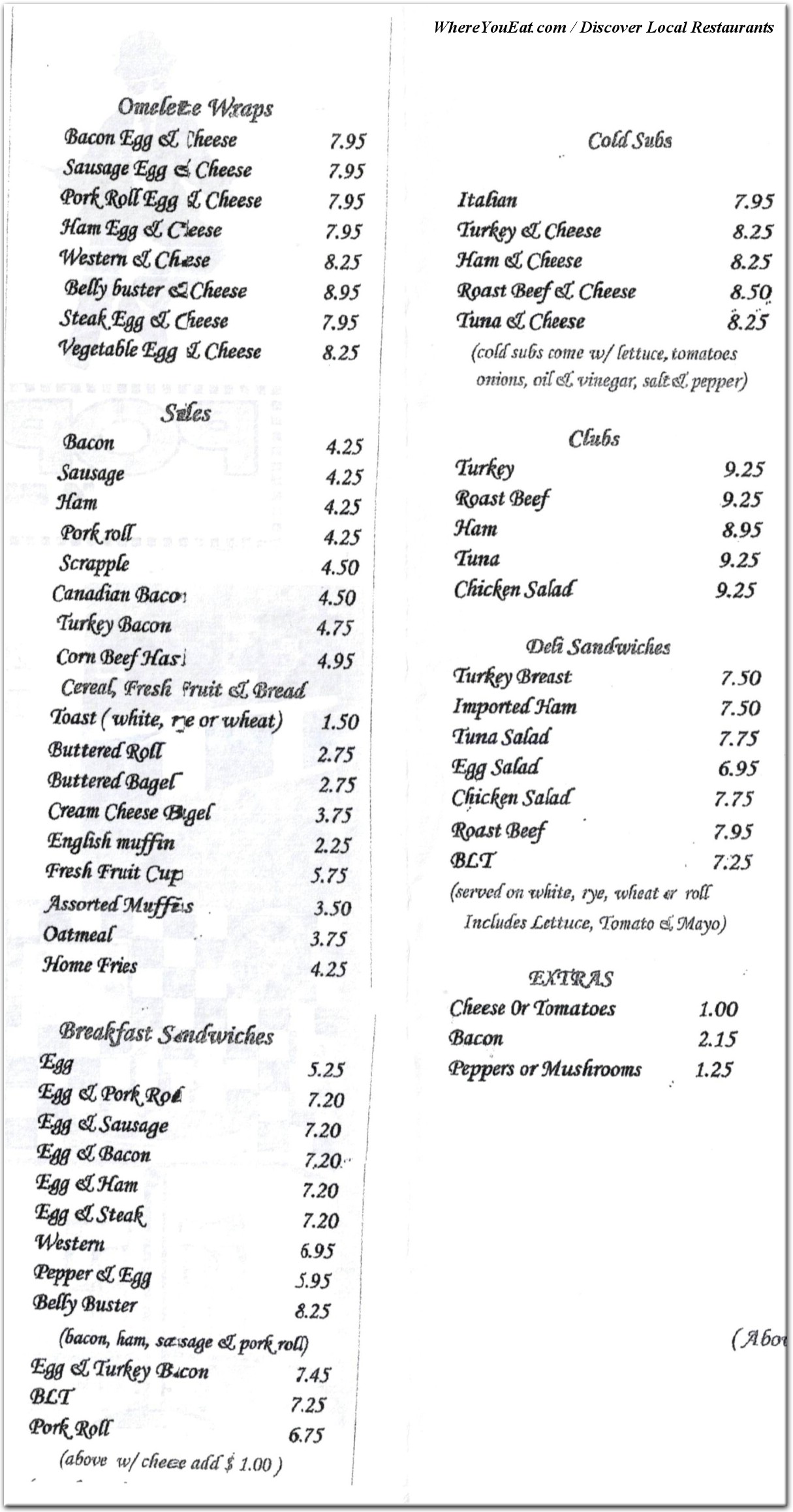 menu image