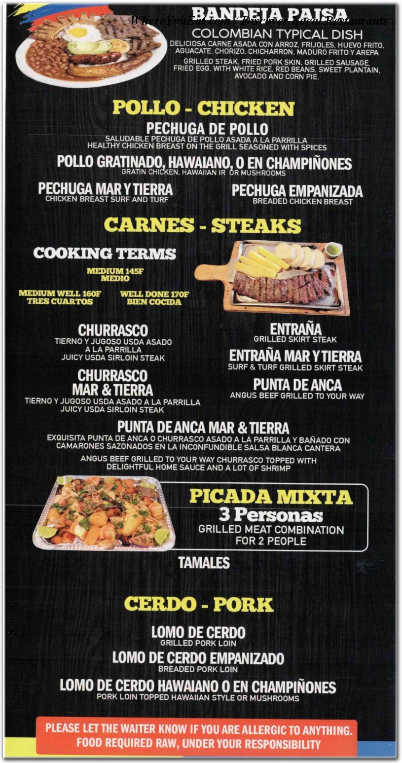 menu image