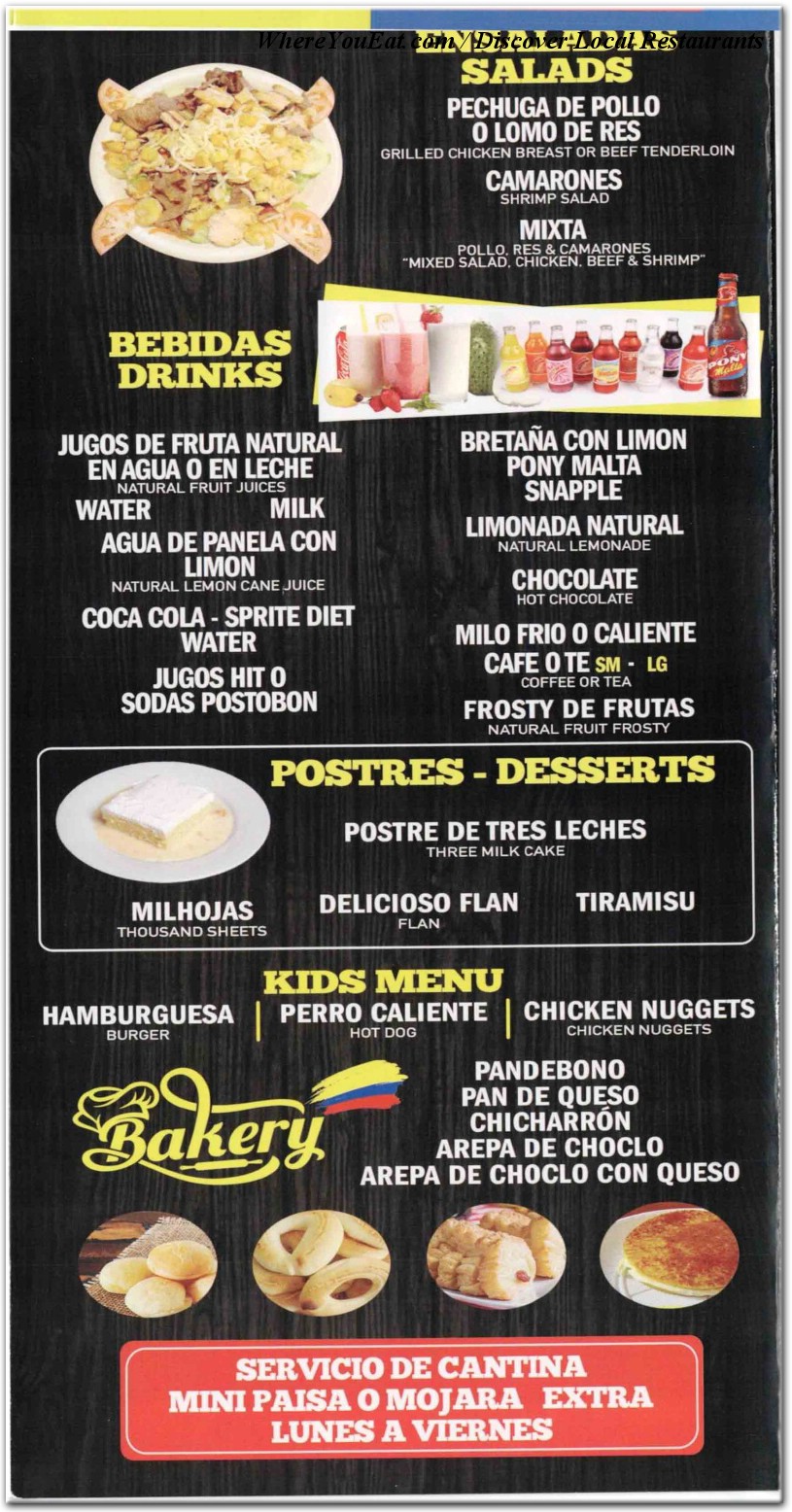 menu image