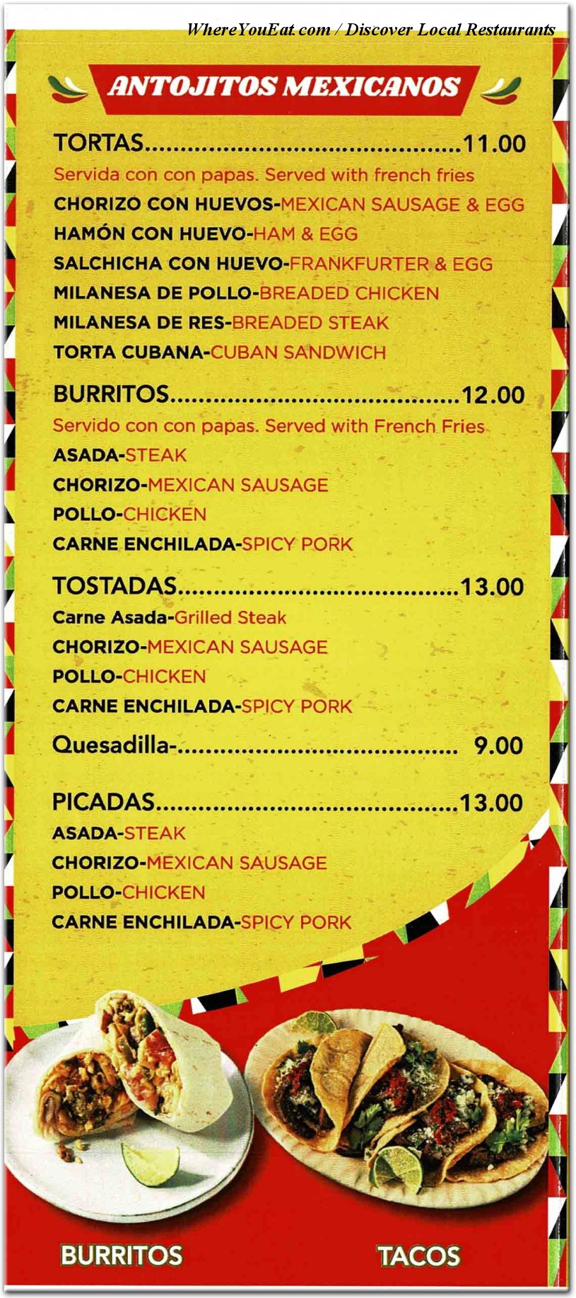 menu image