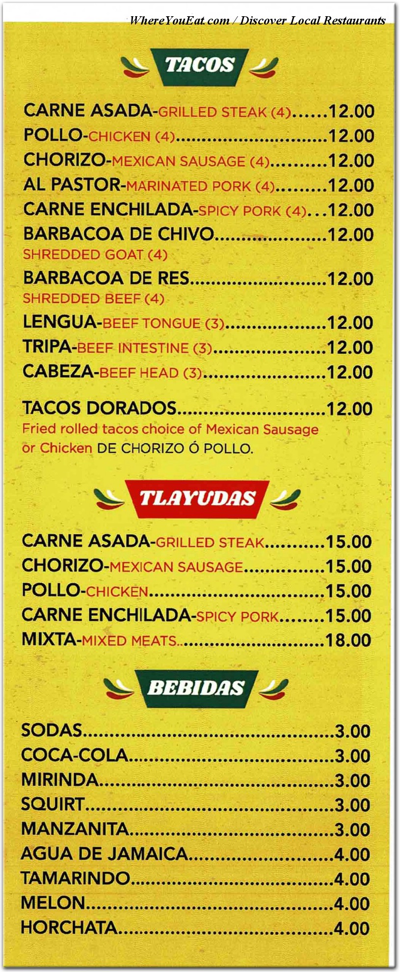 menu image