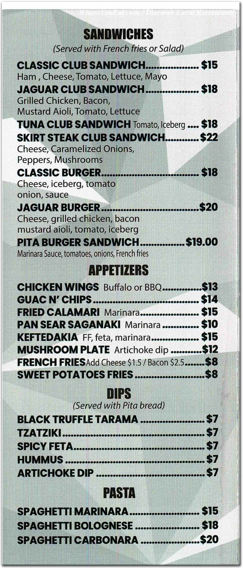 menu image