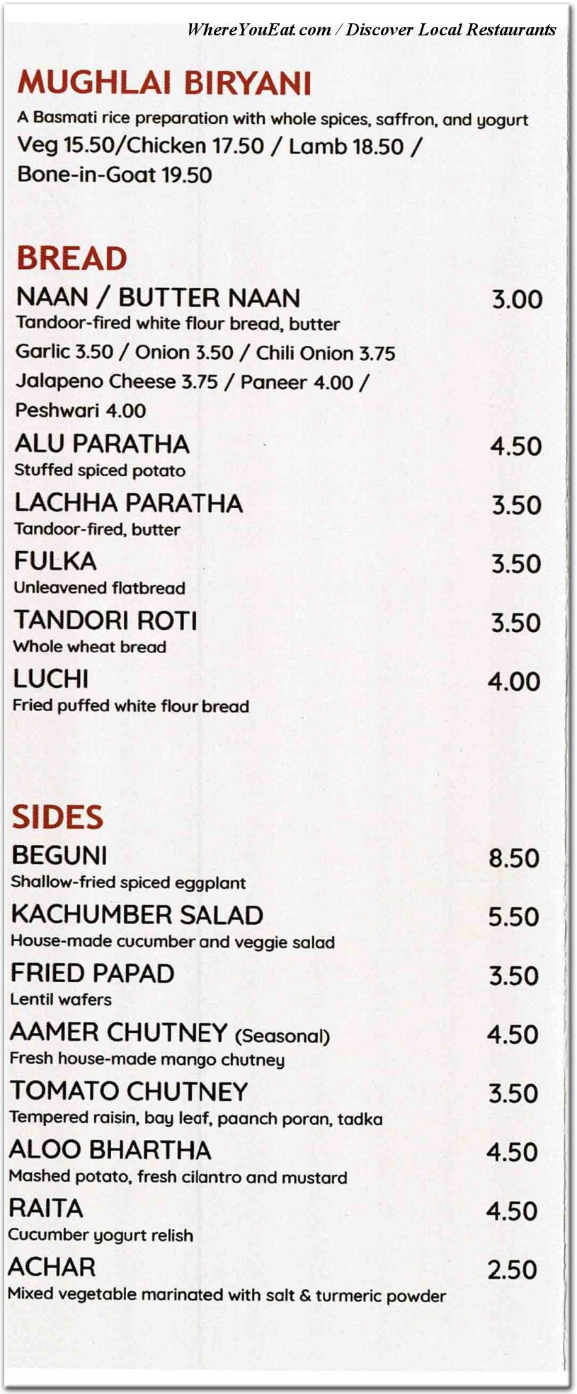 menu image