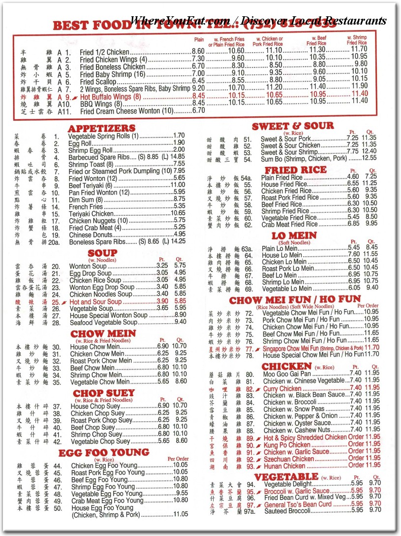 menu image