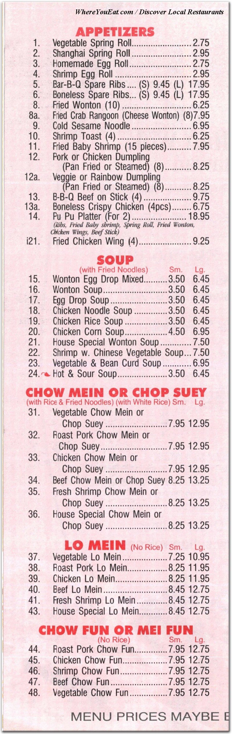 menu image