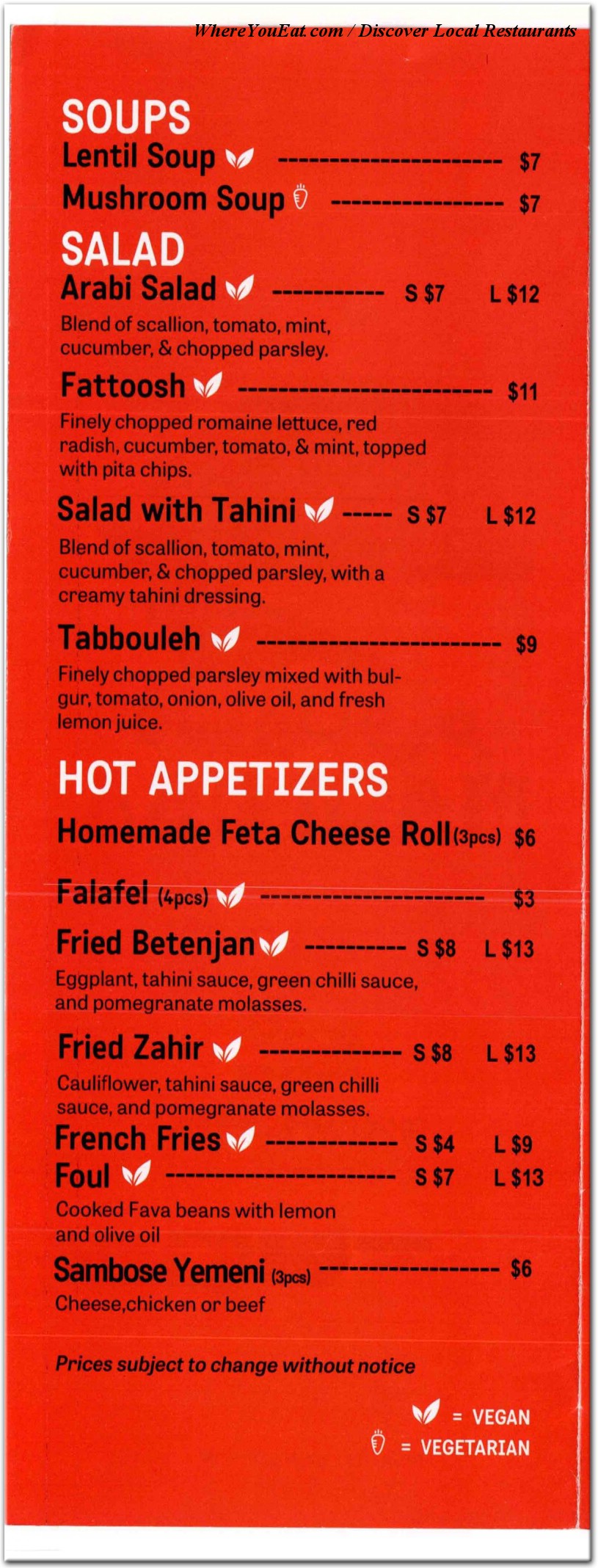 menu image