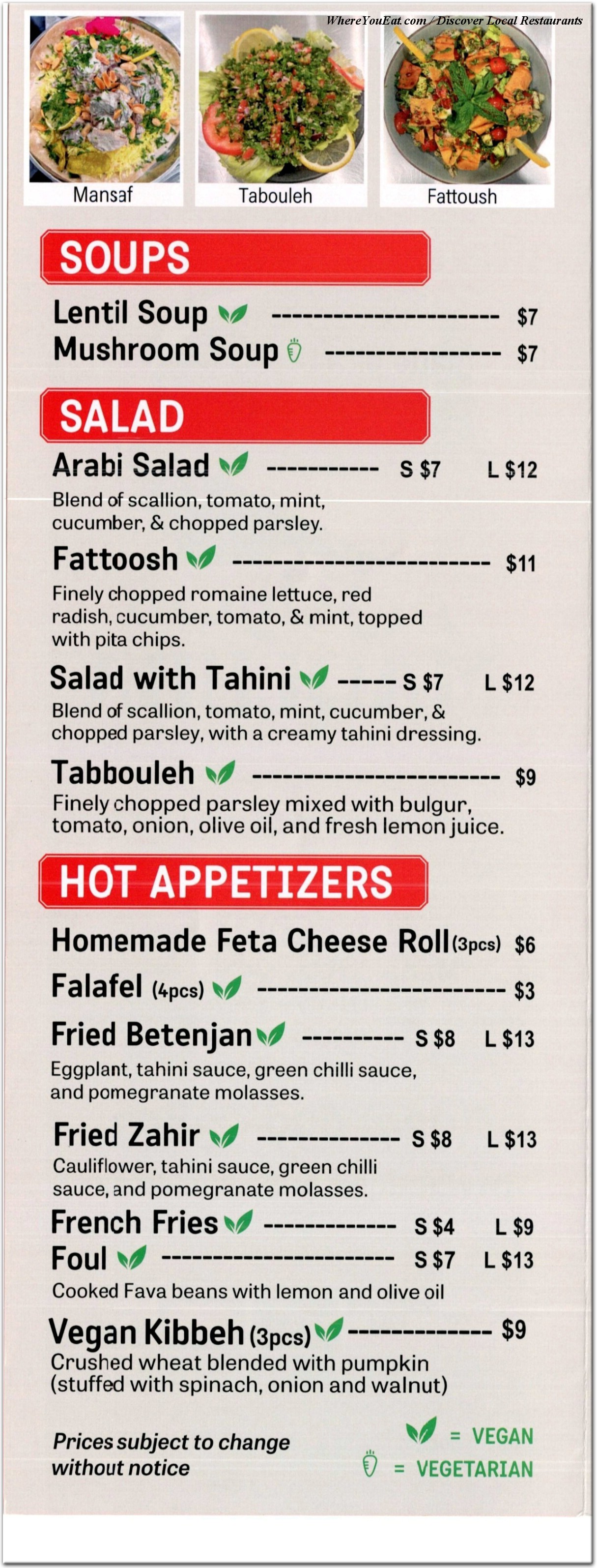menu image