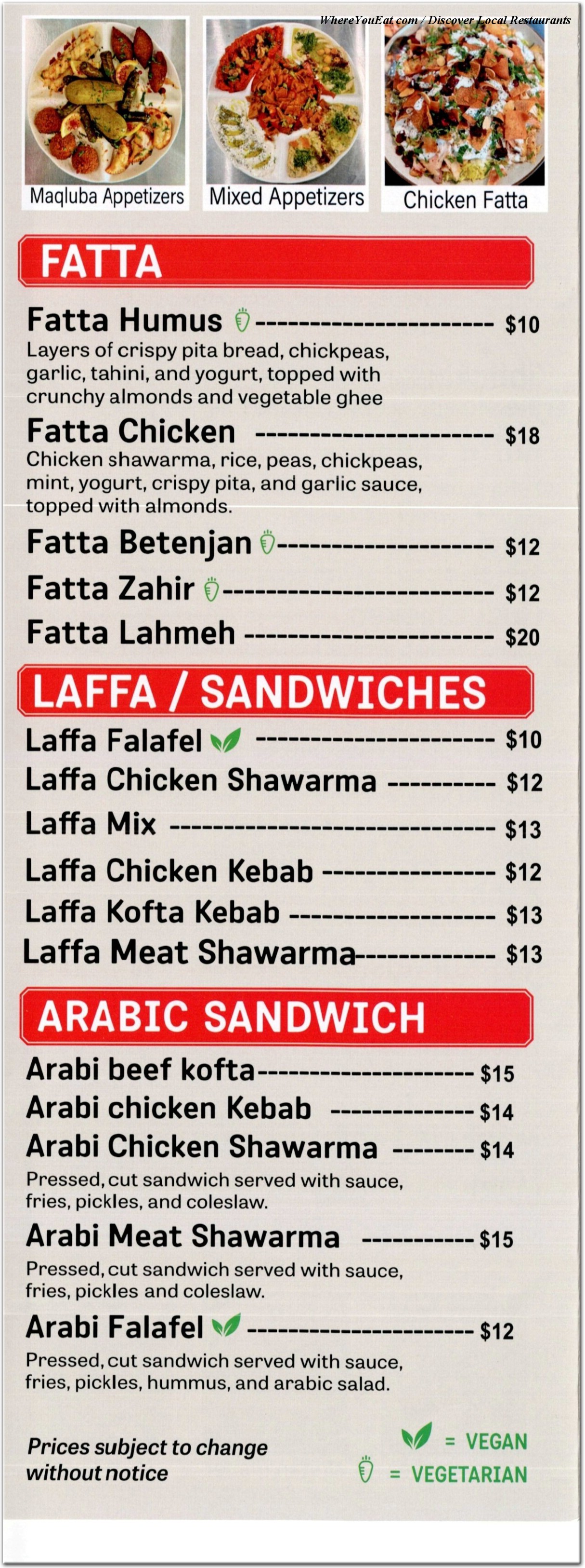 menu image