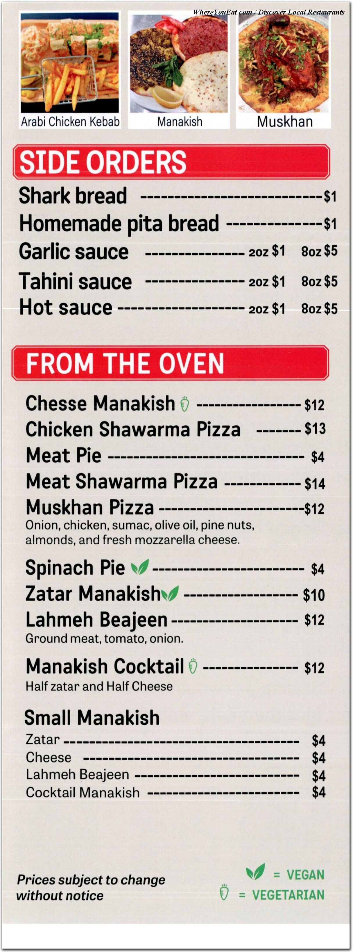 menu image