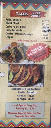 menu image