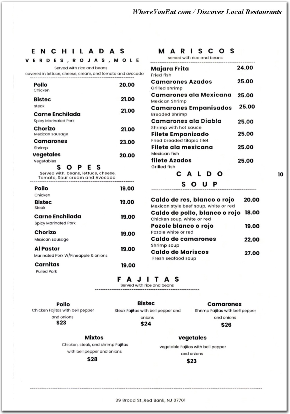 menu image