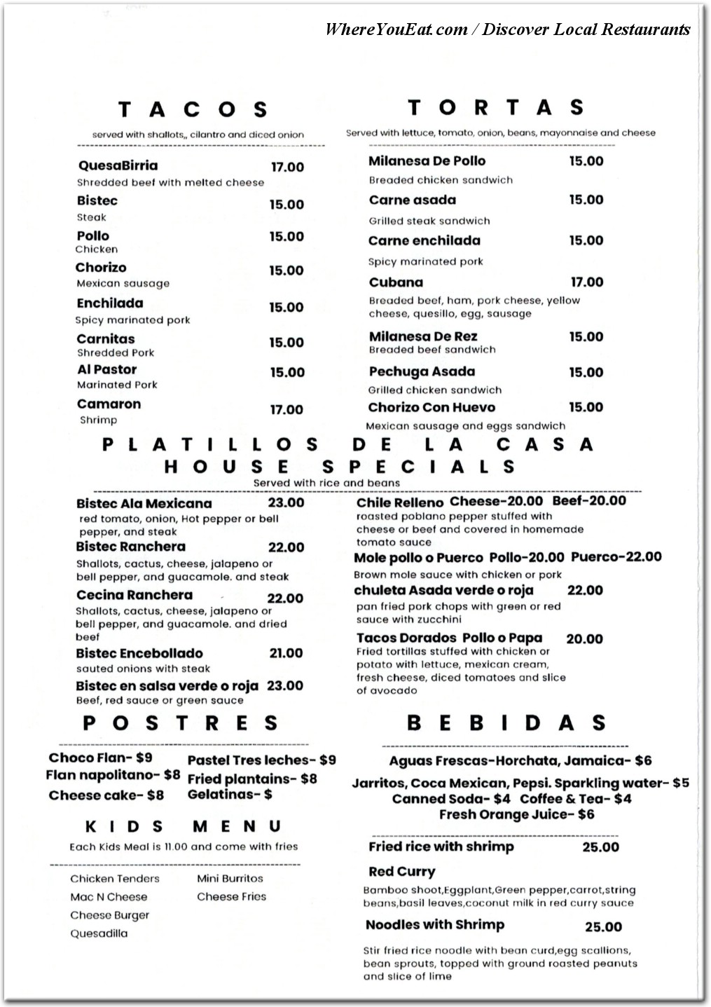 menu image