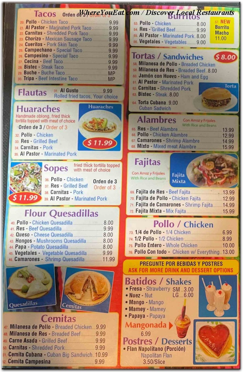 menu image