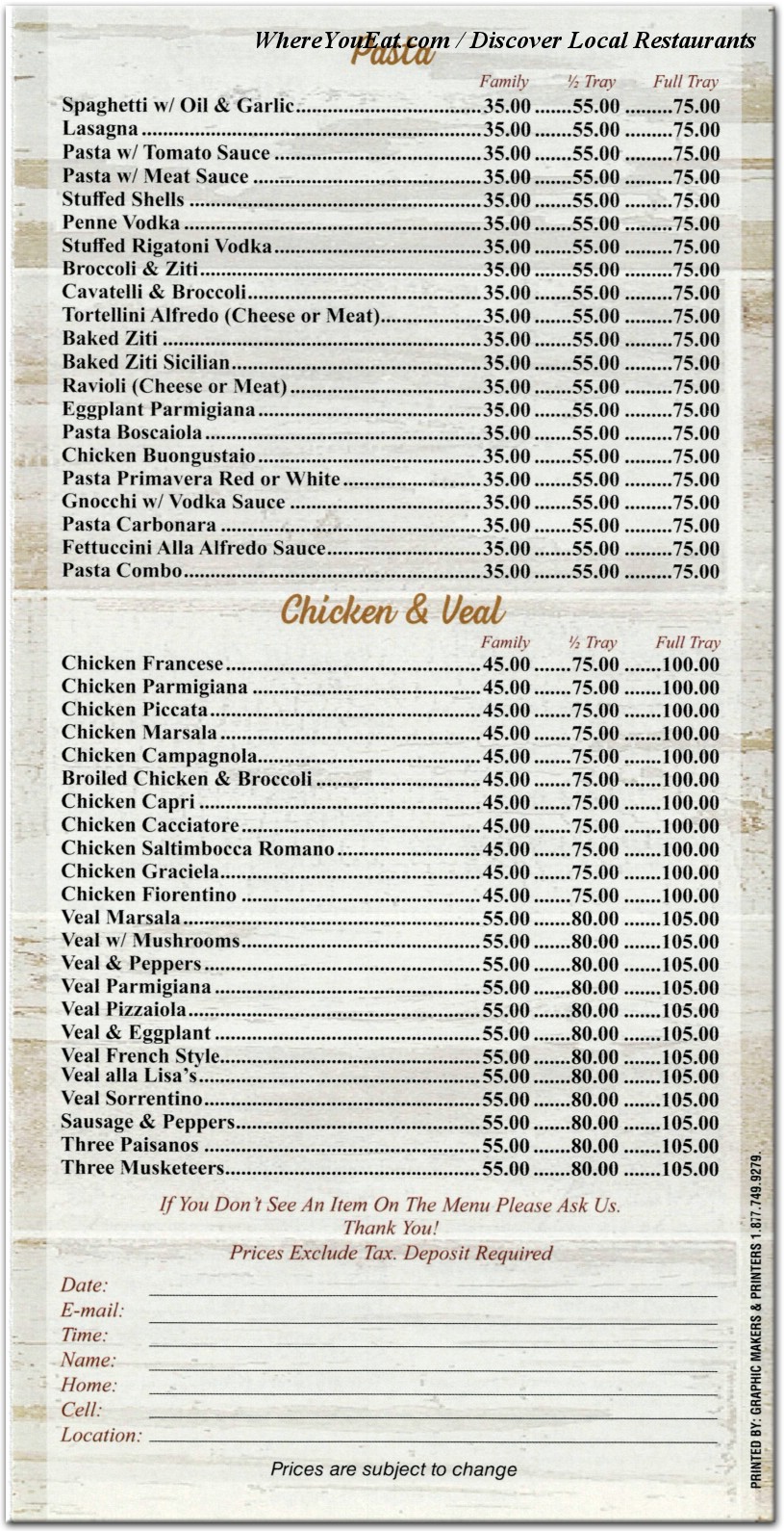 menu image
