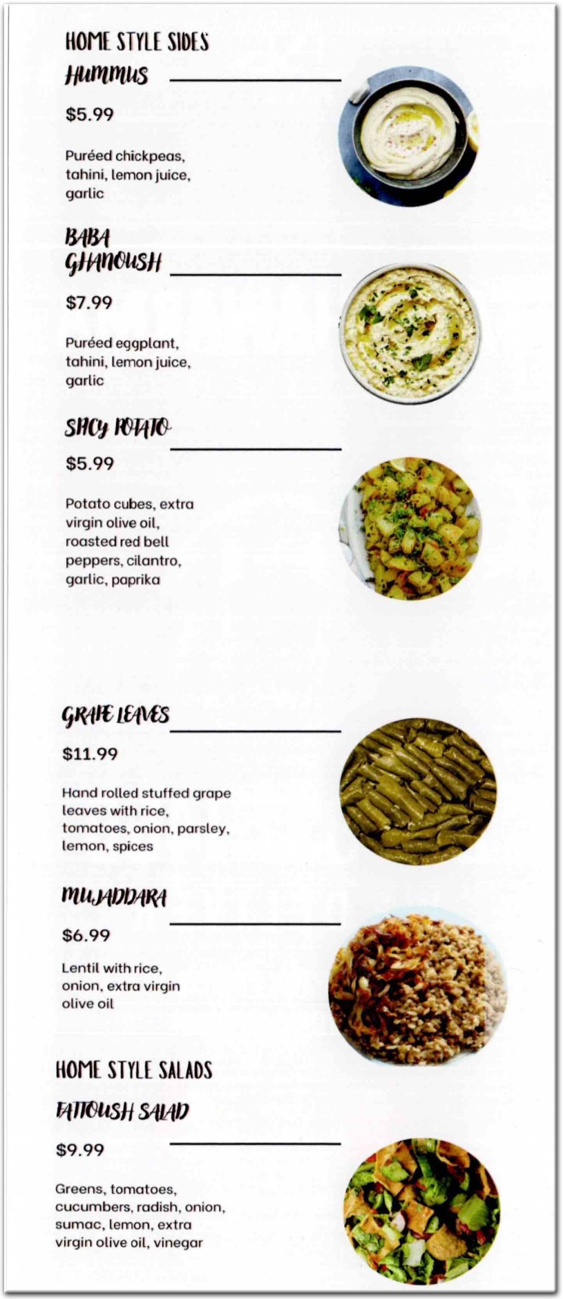 menu image