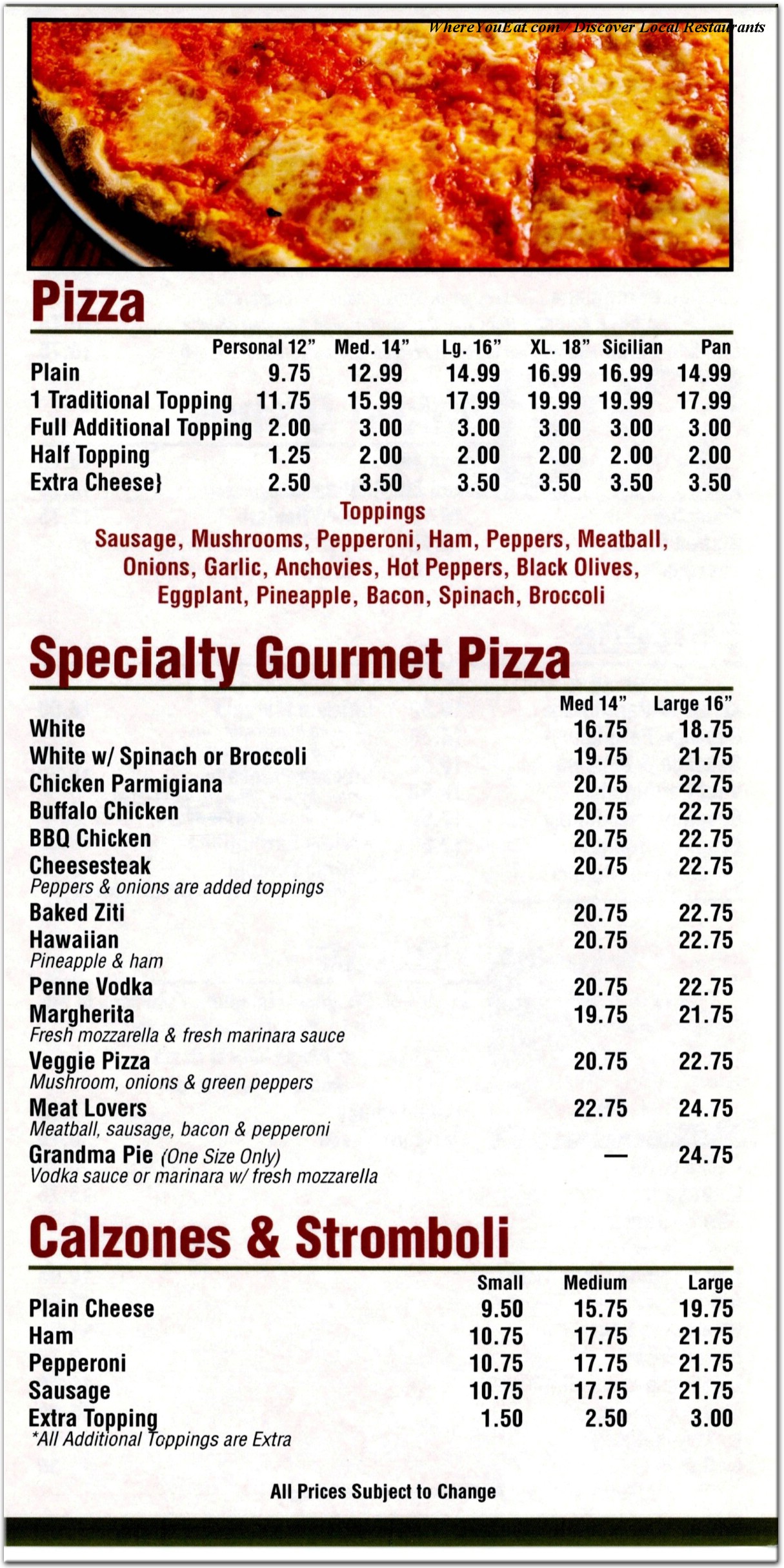 menu image