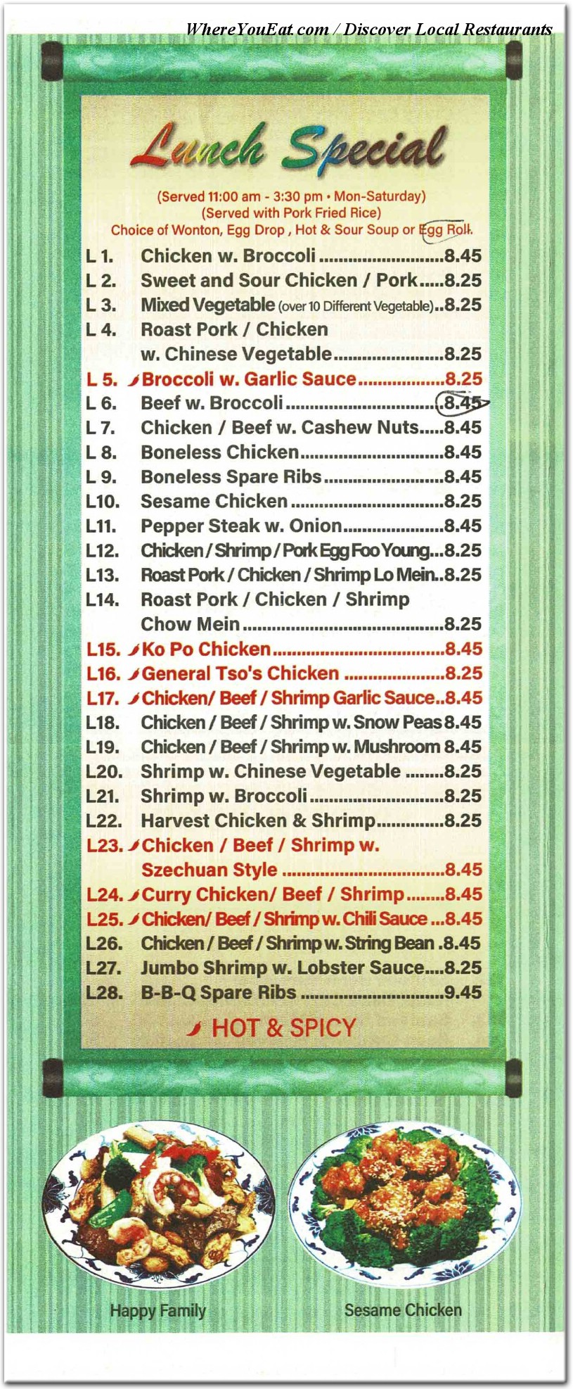 menu image