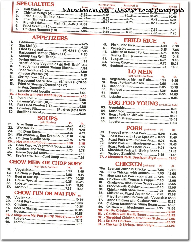 menu image